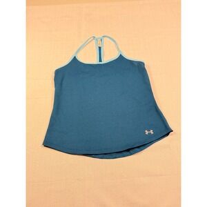 Under Armour XS HeatGear Fitted Athletic Tank Top‎ Racerback Blue